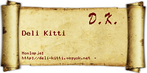 Deli Kitti névjegykártya