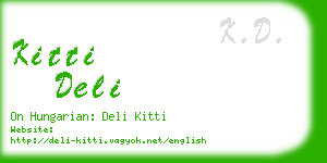 kitti deli business card